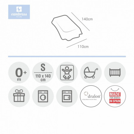 MANTA RASTEL CUNA 110X140 CM CAMBRASS