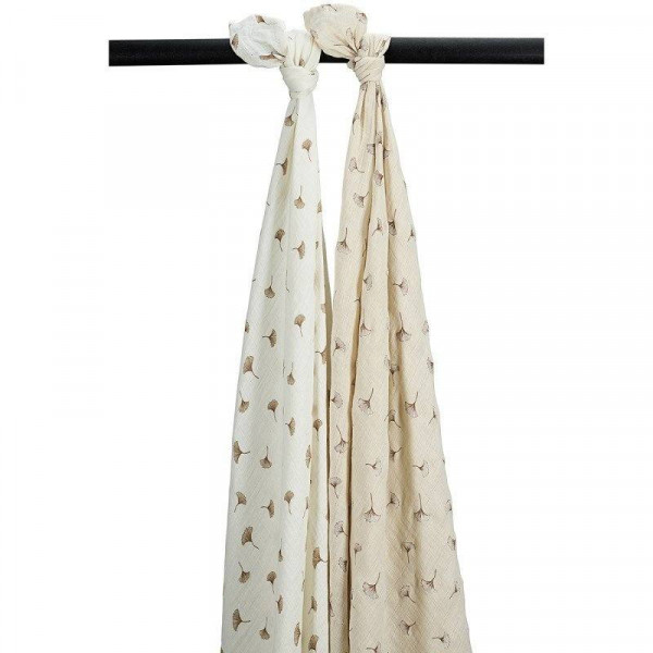 MUSELINA LAVADA GDE PACK DE 2 120x120CM ME-GINGKO