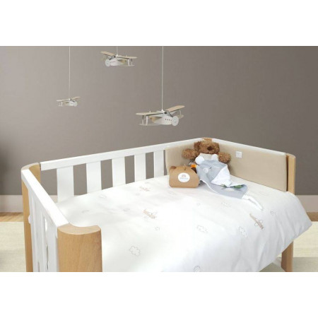 PACK FUNDA NORDICA Y PROTECTOR CUNA 70 LITTLE HOUSE