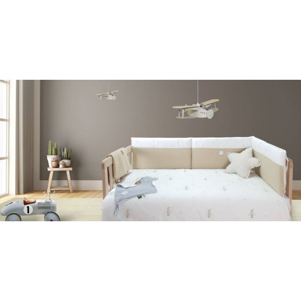 PACK FUNDA NORDICA Y PROTECTOR CUNA 70 LITTLE HOUSE