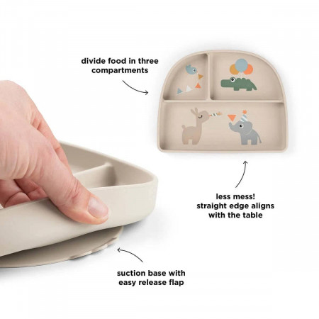 PLATO CON COMPARTIMENTOS STICK&STAY DONE BY DEER