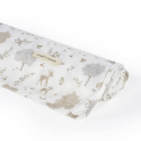 SABANA BAJERA AJUSTABLE CUCO + MUSELINA PASITO A PASITO