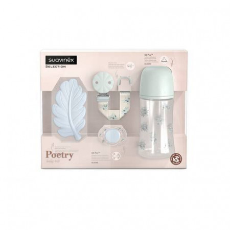 SET REGALO BEBE CHUPETE Y ACCESORIOS POETRY SUVINEX