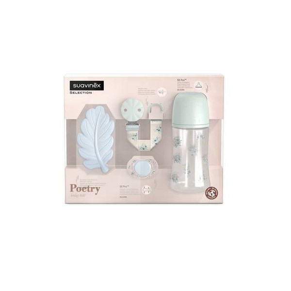 SET REGALO BEBE CHUPETE Y ACCESORIOS POETRY SUVINEX
