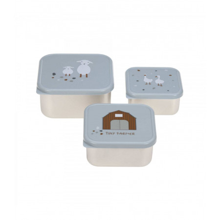 SNACKBOX 3 PCS ACERO INOX