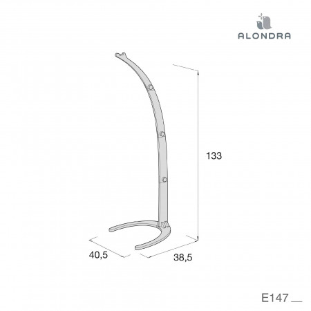 SOPORTE CON MOVIL DE CUNA DE MADERA ALONDRA