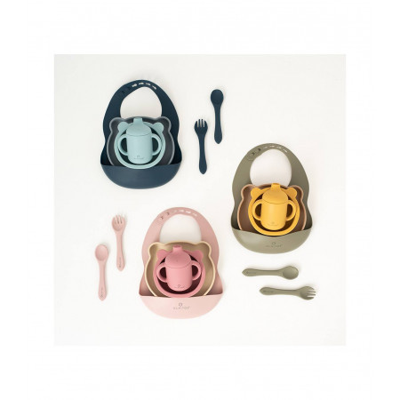 VAJILLA 7 PZAS SILICONA OLMITOS