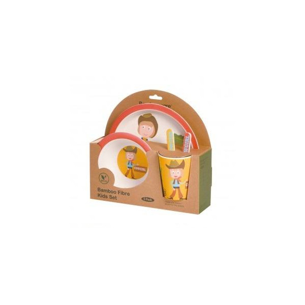 VAJILLA BAMBU 5 PIEZAS WALKING MUM