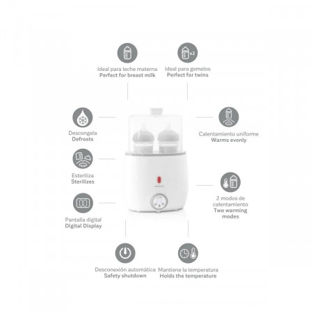 CALIENTA BIBERONES Y ESTERILIZADOR WARMY TWIN MINILAND
