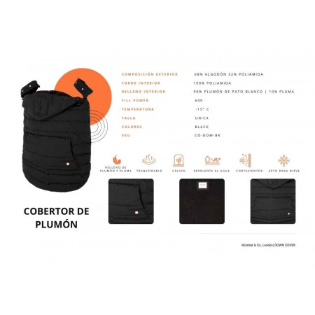 COBERTOR DE PORTEO PLUMON IMPERMEABLE WOMBAT LONDON