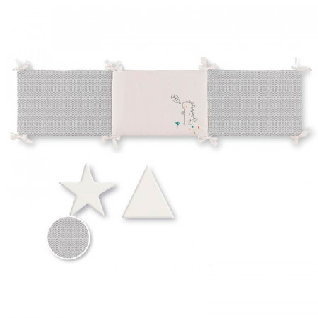 COLCHA + PROTECTOR CUNA 60 DINOS BIMBIDREAMS