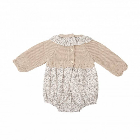 CONJUNTO BEBE PUNTO RANITA CON CAPOTA BABIDU