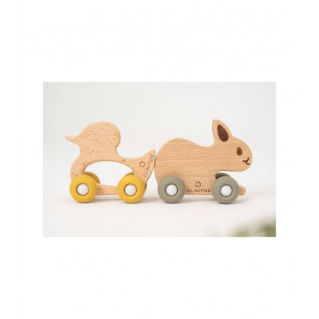 JUGUETE MADERA RUEDAS OLMITOS