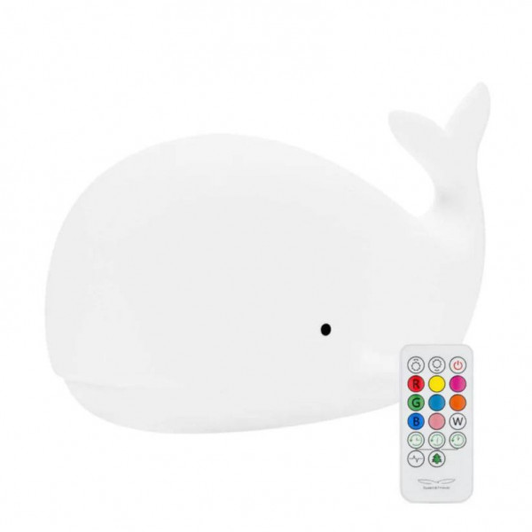 LAMPARA DE SILICONA BALLENA CON CONTROL REMOTO
