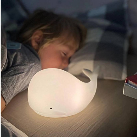 LAMPARA DE SILICONA BALLENA CON CONTROL REMOTO