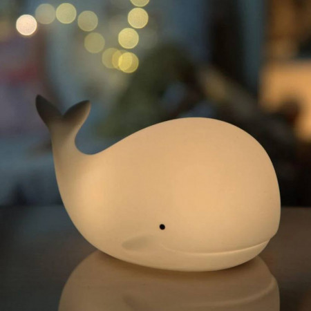 LAMPARA DE SILICONA BALLENA CON CONTROL REMOTO