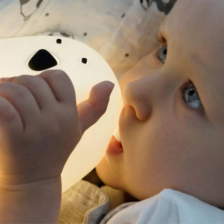 LAMPARA DE SILICONA OSO BLANCO CON CONTROL REMOTO